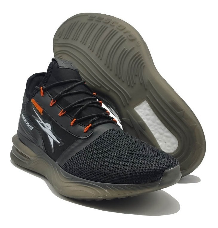 Tenis Deportivo Runing Eescord Negro/rojo Caballero Hombre - Imagen 8