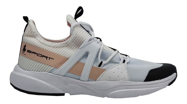 Tenis Polo Club Mujer Deportivo 907 Blanco Rosa Dama /v