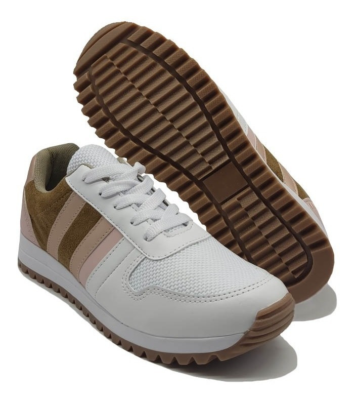 Tenis Arkwyn Mujer Deportivo 00 Blanco Café Caballero Evag - Image 4
