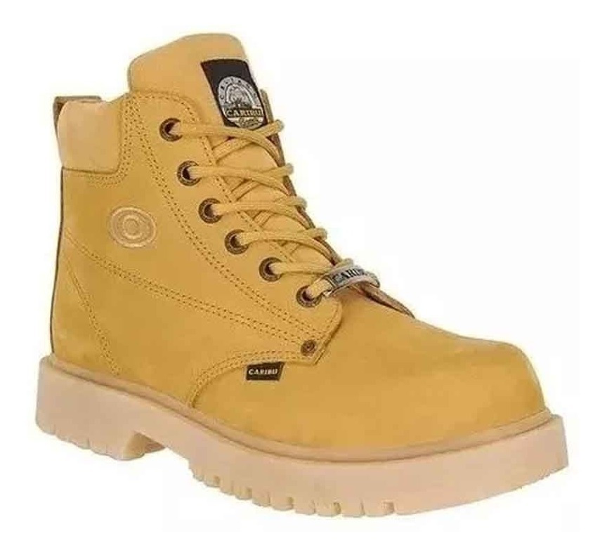 Botas Industriales Caribu 602 Nobuck Paja Hombre Trabajo