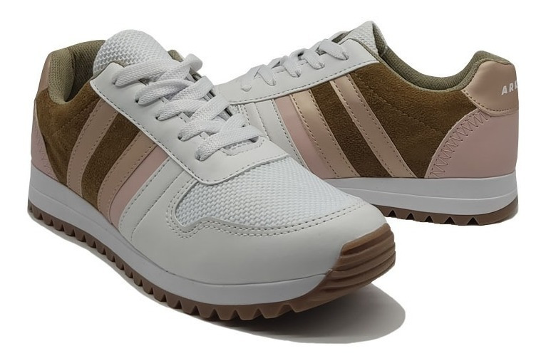Tenis Arkwyn Mujer Deportivo 00 Blanco Café Caballero Evag - Image 3