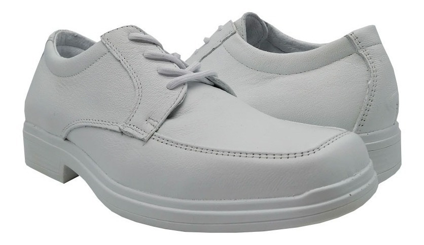Zapato De Hombre Blanco 20hrs Confort Piel Enfermería 502/v - Image 8