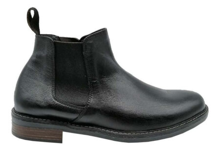 Zapato De Hombre Botín 20hrs Confort Piel Soft 641 Negro /v