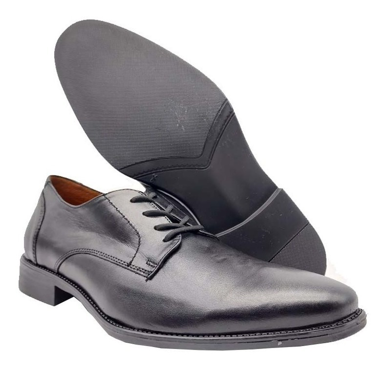 Zapato De Hombre 20hrs Vestir Piel Soft 644 Negro Soft /v - Image 4