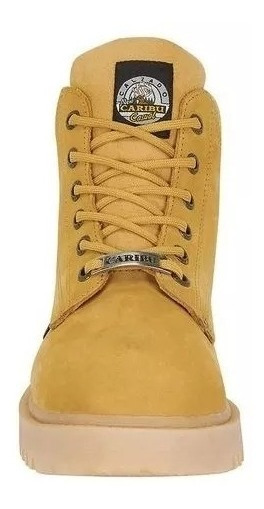 Botas Industriales Caribu 602 Nobuck Paja Hombre Trabajo - Imagen 2