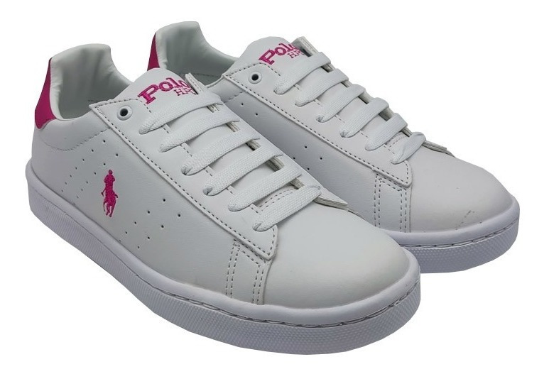 Tenis Polo Club Mujer Deportivo 313 Blanco Rosa Dama /v - Image 2