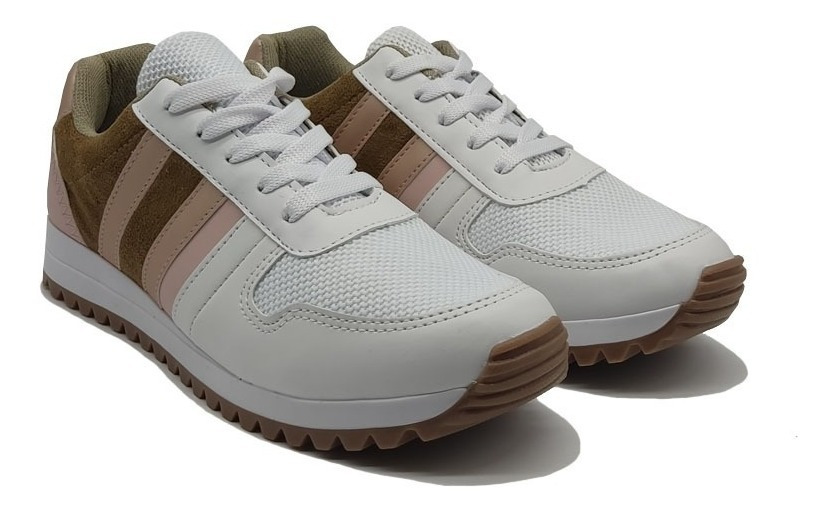 Tenis Arkwyn Mujer Deportivo 00 Blanco Café Caballero Evag - Image 2