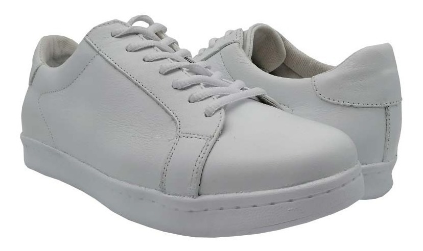 Zapato De Hombre Blanco 20hrs Confort Piel Enfermería 918/v - Image 3