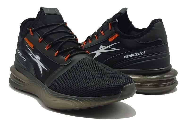 Tenis Deportivo Runing Eescord Negro/rojo Caballero Hombre - Imagen 7