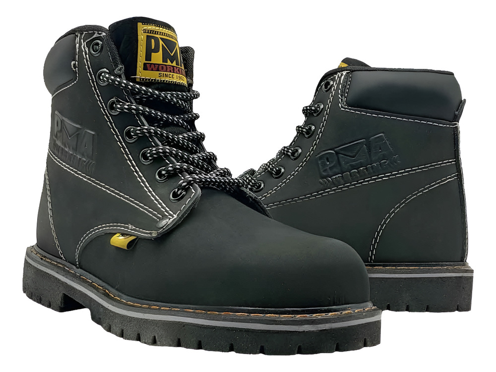 Bota Negro Nobuck Caballero Pma Industriales C/casquillo /v Nobuck Negro 32 Mx - Image 3
