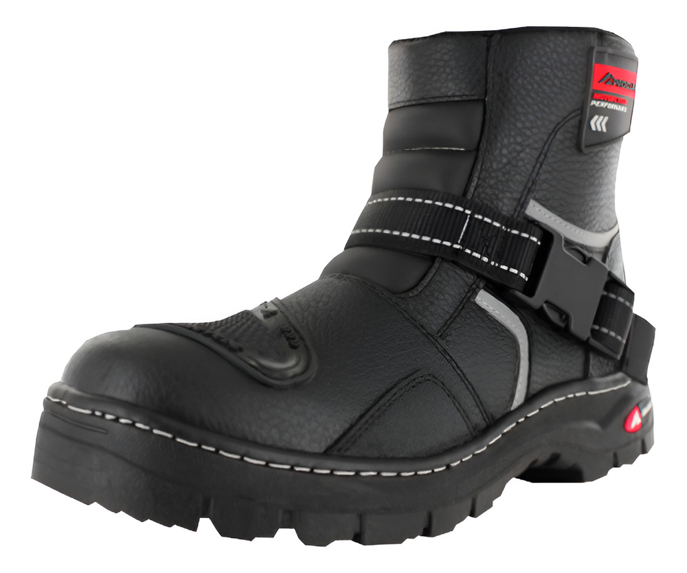 Bota Cliff Motorcycle Piel Cosida Reflejante Mod 0110 Cierre - Image 2