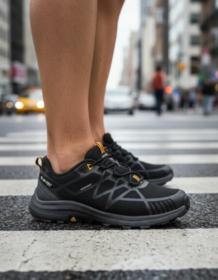 Tenis Senderismo Hi-tec Aww Mauna Hiker Negro Hombre Ch80104