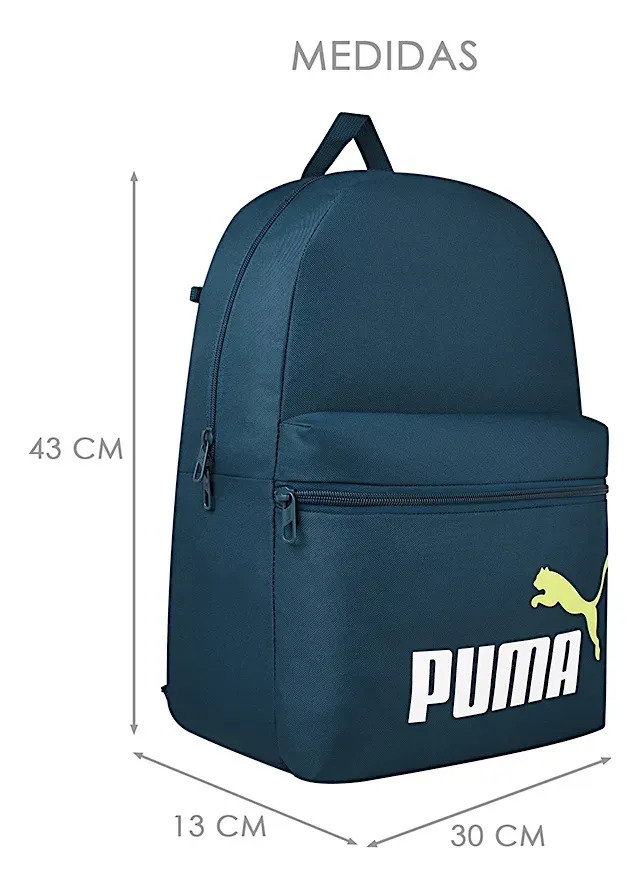 Mochila Puma Unisex 9219041 Textil Azul /v Azul Petróleo Liso - Imagen 4